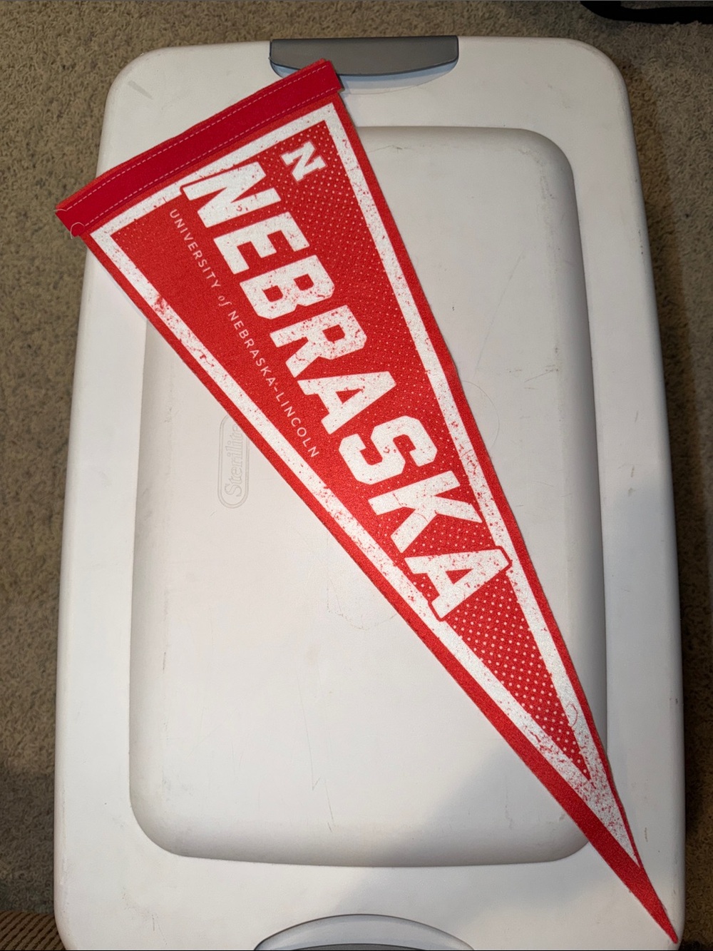 UNIVERSITY OF NEBRASKA Red Felt Pennant